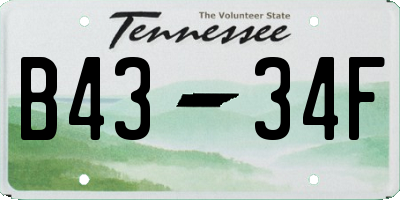 TN license plate B4334F