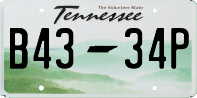 TN license plate B4334P