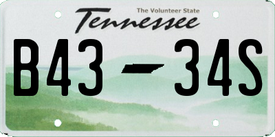 TN license plate B4334S