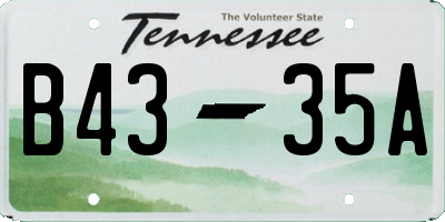 TN license plate B4335A