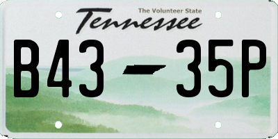 TN license plate B4335P