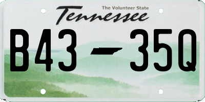 TN license plate B4335Q