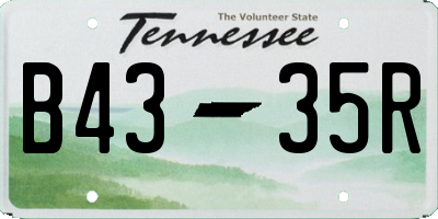 TN license plate B4335R