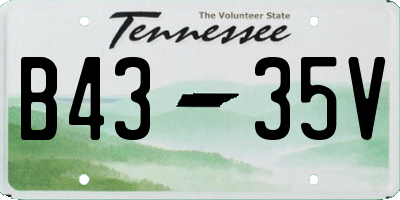 TN license plate B4335V