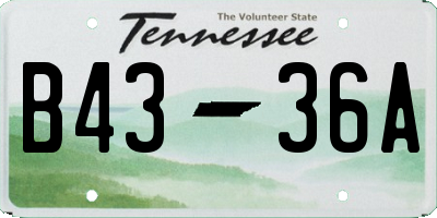 TN license plate B4336A