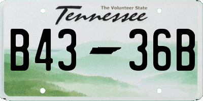 TN license plate B4336B