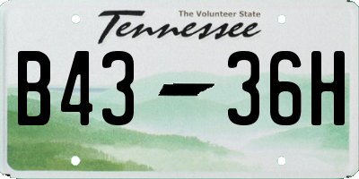 TN license plate B4336H