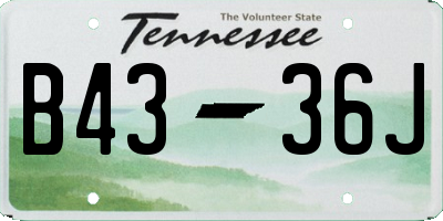 TN license plate B4336J