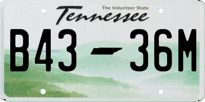 TN license plate B4336M