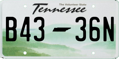 TN license plate B4336N