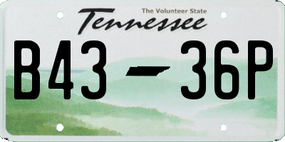 TN license plate B4336P