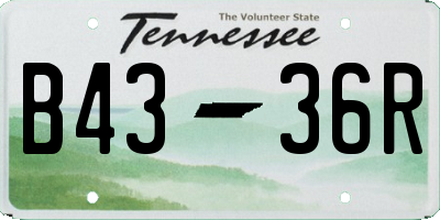 TN license plate B4336R