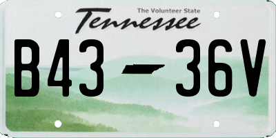 TN license plate B4336V
