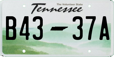 TN license plate B4337A