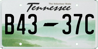 TN license plate B4337C