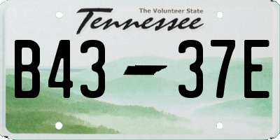 TN license plate B4337E