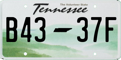 TN license plate B4337F