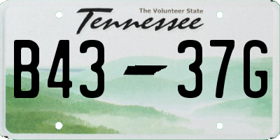 TN license plate B4337G