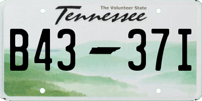 TN license plate B4337I