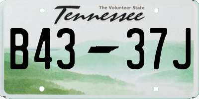 TN license plate B4337J
