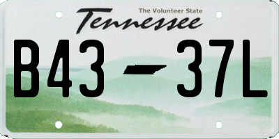 TN license plate B4337L
