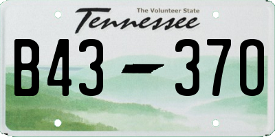 TN license plate B4337O