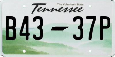 TN license plate B4337P