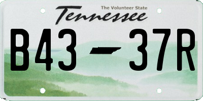 TN license plate B4337R