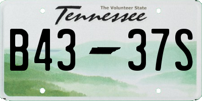 TN license plate B4337S