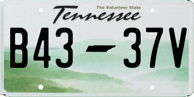 TN license plate B4337V