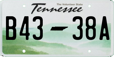 TN license plate B4338A