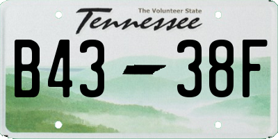 TN license plate B4338F
