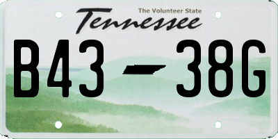 TN license plate B4338G