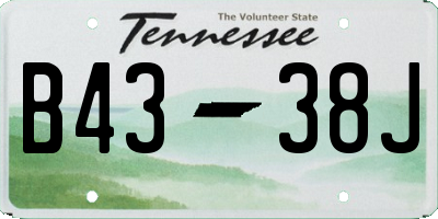 TN license plate B4338J