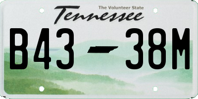 TN license plate B4338M