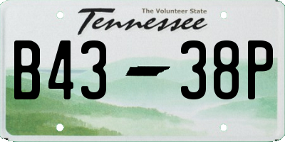 TN license plate B4338P