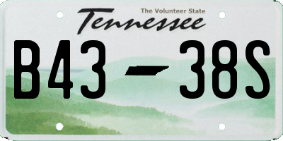 TN license plate B4338S
