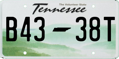 TN license plate B4338T