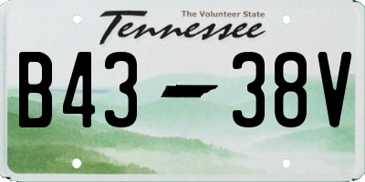 TN license plate B4338V