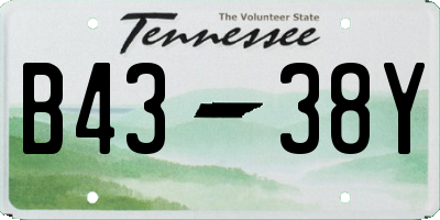 TN license plate B4338Y