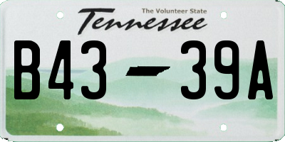 TN license plate B4339A