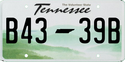 TN license plate B4339B