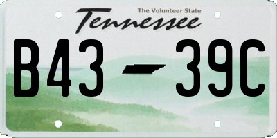 TN license plate B4339C