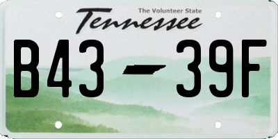 TN license plate B4339F