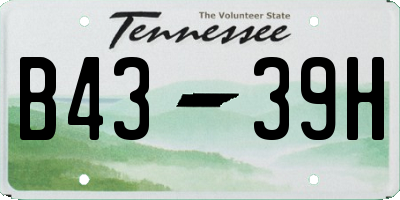 TN license plate B4339H