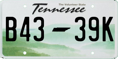 TN license plate B4339K