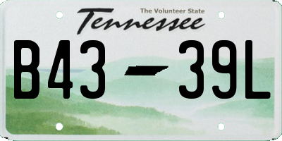 TN license plate B4339L