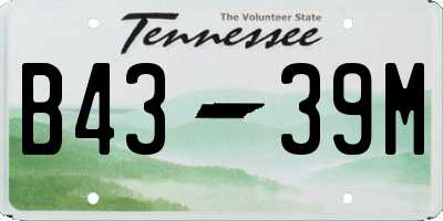 TN license plate B4339M