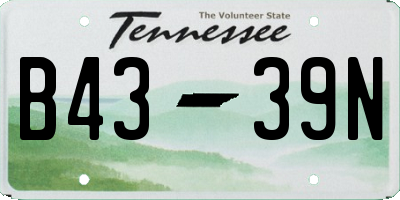 TN license plate B4339N