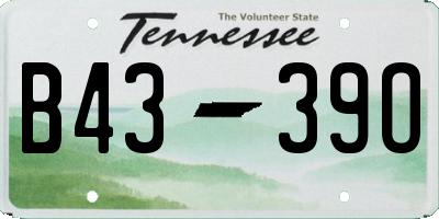 TN license plate B4339O